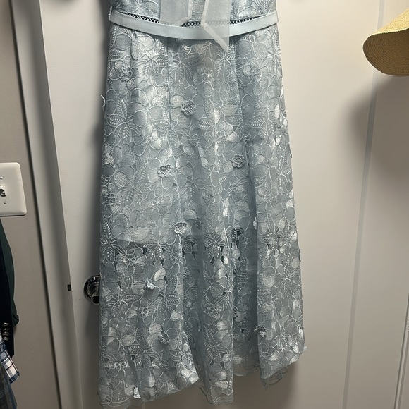 Self Portrait 3D FLOWER PUSSYBOW MIDI DRESS US 6 - Picture 5 of 7